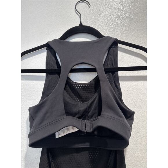 Athleta Sculptek Support Tank Top Womens Size XS Black Open Back Bra Gym Workout - Picture 3 of 7